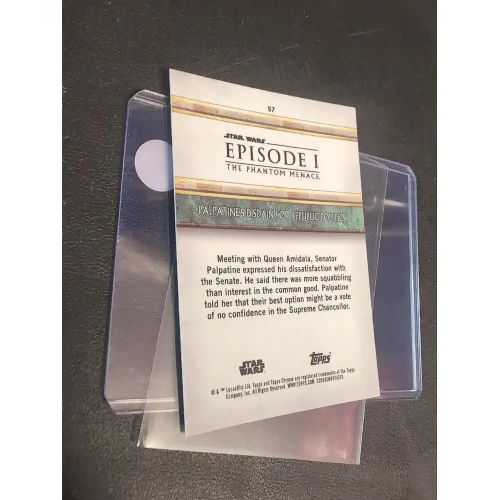2024 Topps Chrome Sapphire Star Wars: The Phantom Menace #57 Palpatine Gold /50